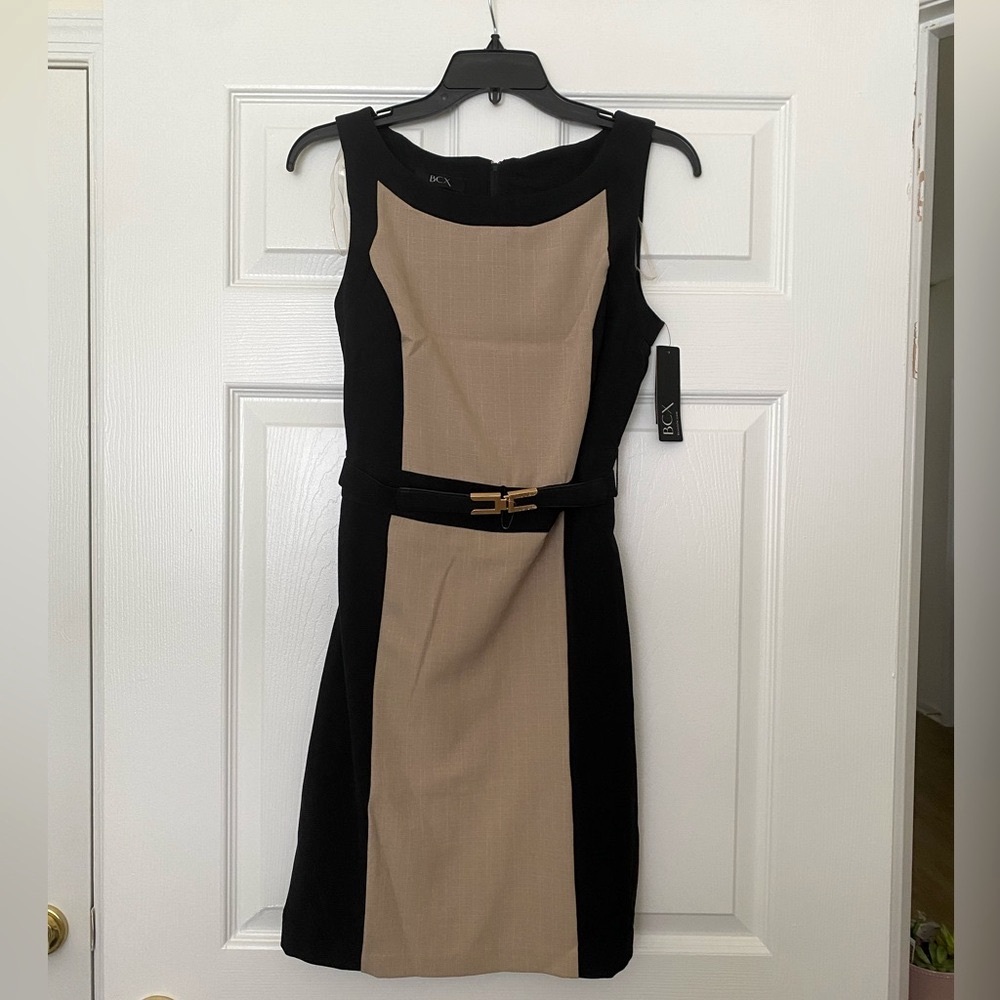 BCX Women’s Belted Dress | Size 9 | Black & Beige